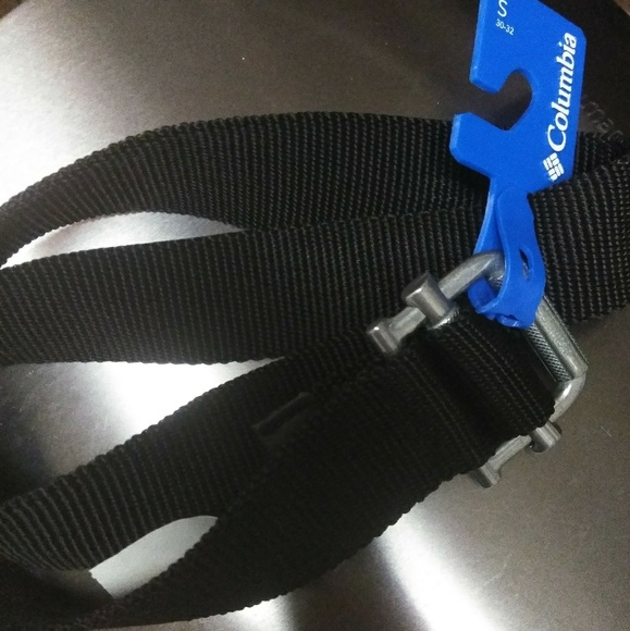 🆕 NWT Columbia Men's Black Monument Fabric Belt - Picture 1 of 5
